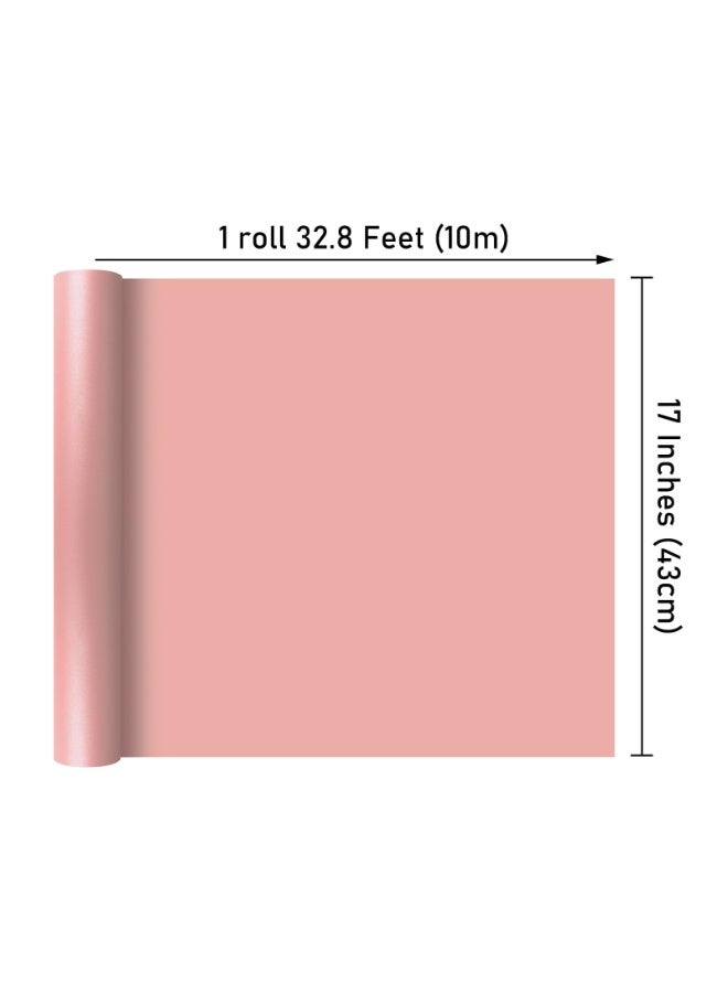 Pink Matte Wrapping Paper,Solid Color Pearly-Lustre Paper,Gift Wrapping Paper,Perfect for Wedding,Valentine's Day,Birthday,Christmas,Baby Shower,DIY Bouquet (17 Inches X 32.8 Feet) - Image 2